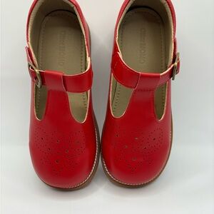 New Girls Oxford Mary Jane Flat T-Strap School Uniform Party Dress Shoes Red